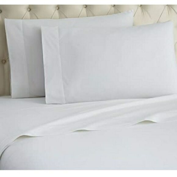 Shavel White Micro Flannel Solid Sheet Set Twin - Picture 1 of 5